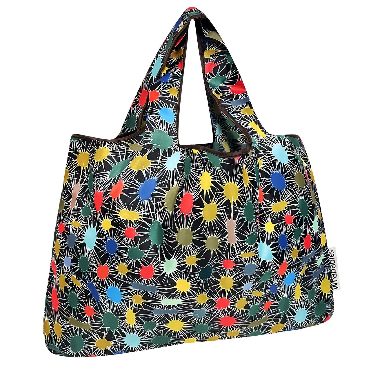 Wrapables Large Foldable Tote Nylon Reusable Grocery Bags, Connections